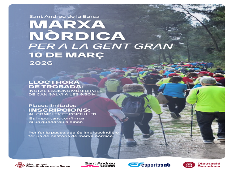 3a PASSEJADA MARXA NÒRDICA PER A LA GENT GRAN. SANT ANDREU DE LA BARCA